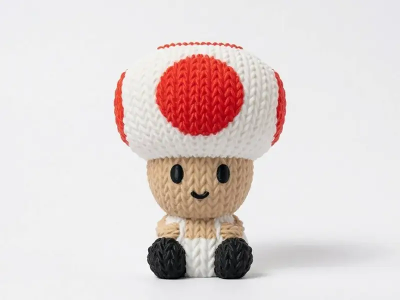 Mario - Toad - Knitted - Crochet