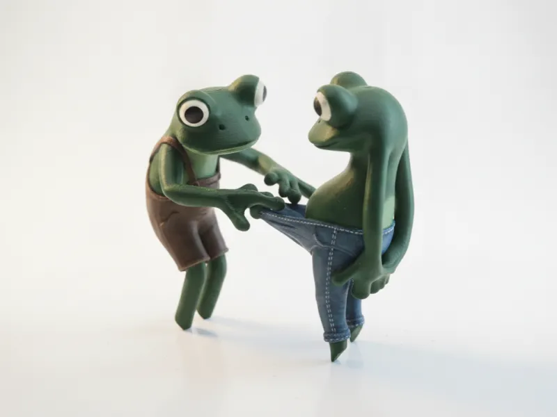 Frogs Dancing Figurine Animals 3D Printable