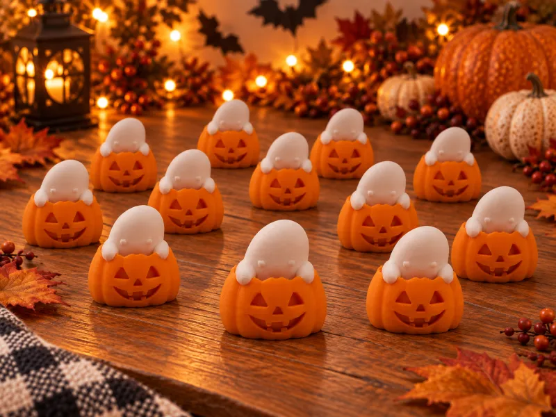Mini Geest in Pompoen | Schattige Halloween Vriend