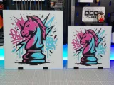 Chess Art Graffiti Knight – Hueforge – 4 Colors-0