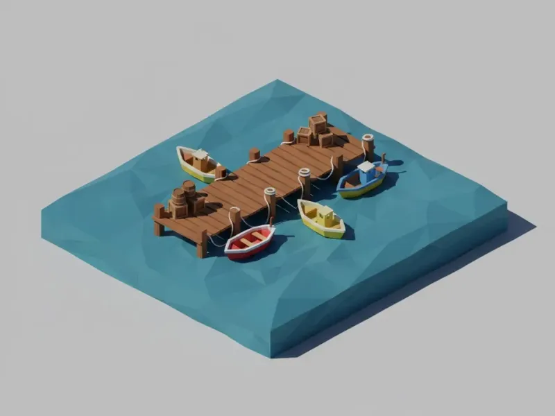 Doca de Porto Low Poly