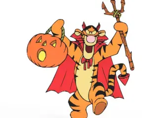 Tigger Halloween Wall Art
