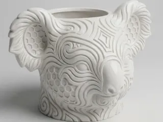 Koala Kopf, Hexa Design - Behälter - Blumentopf