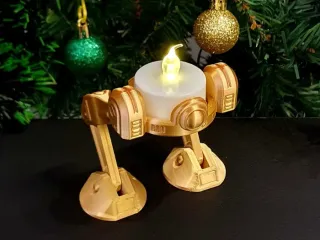 Candle Droid - articulated and print in place