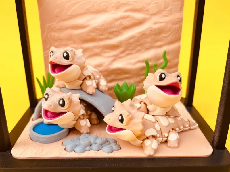 Flexi Bearded Dragon And Diorama: Animal Terrarium Playset