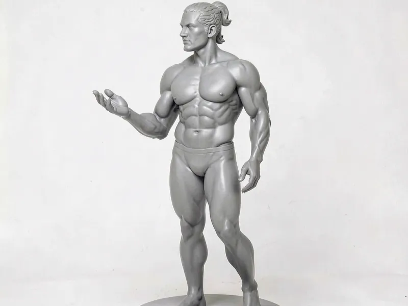 Bodybuilder statue