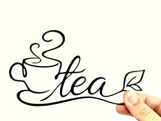 Elegant Tea One Line Wall Art