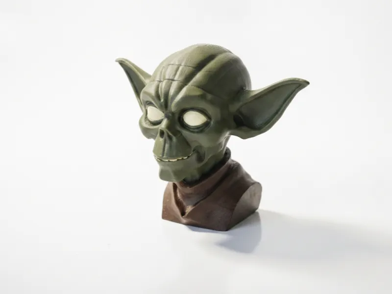 Half Skull Face Yoda Bust Sculpture 3D Printable