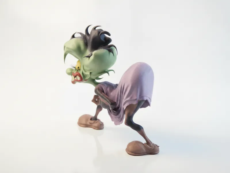 Oudere Vrouw Karakterfiguur 3D Printbaar