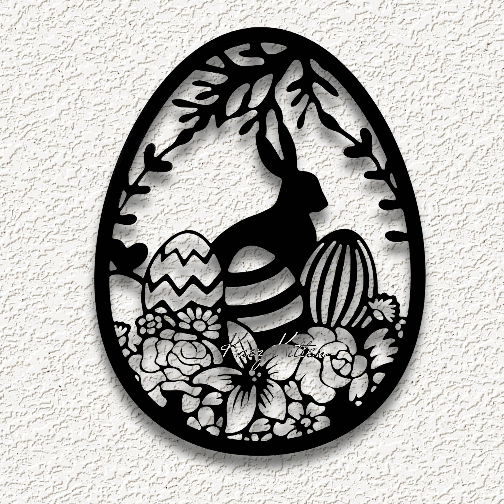 easter bunny egg flowers WALL ART HOME DECOR