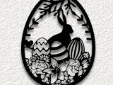 easter bunny egg flowers WALL ART HOME DECOR-0