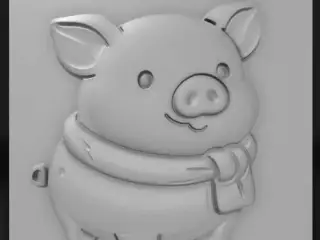 pig with scarf