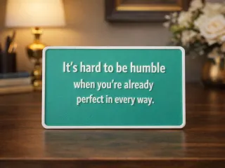 It's hard to be humble