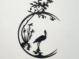 Heron wallart