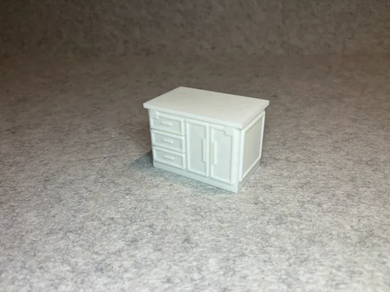 Dollhouse kitchen island miniature