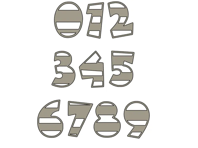 CORTANTE - CUTTER - COOKIES - NUMBERS - NUMEROS