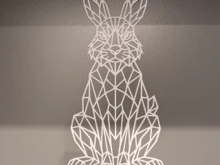 Geometric Easter Bunny "Grumpy Edition" 🐰😠 – LowPoly Decor