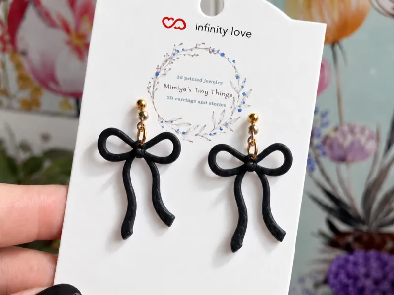 Cute Line Bow Earrings