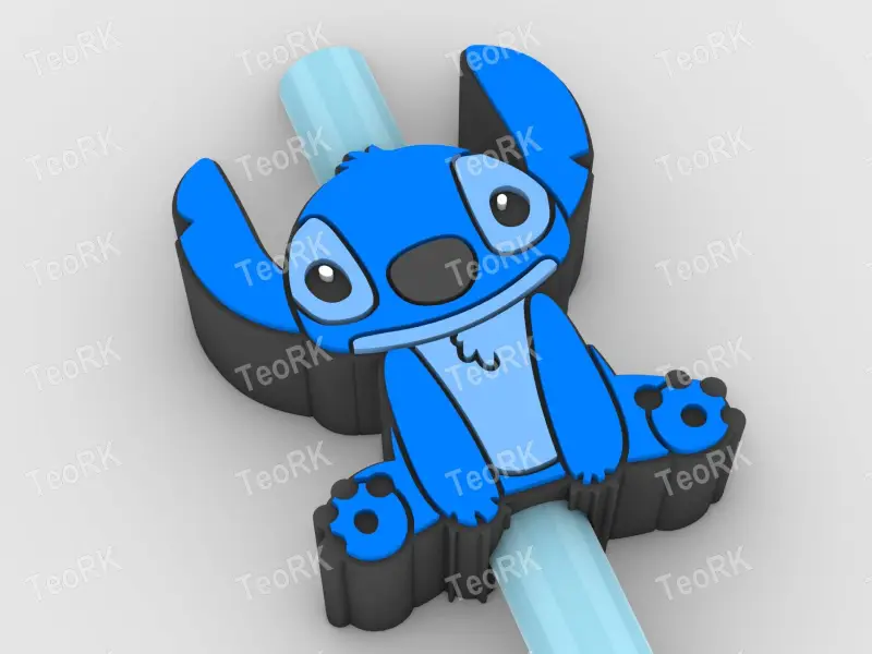 Straw Topper CUTE STITCH SITTING