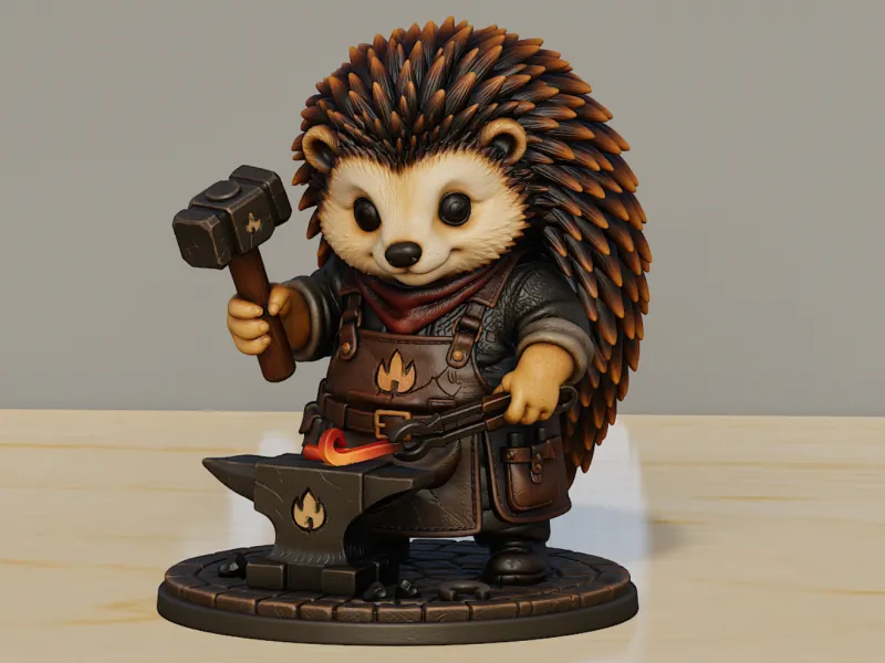 Hedgehog Blacksmith | Cute Blacksmith Hedgehog