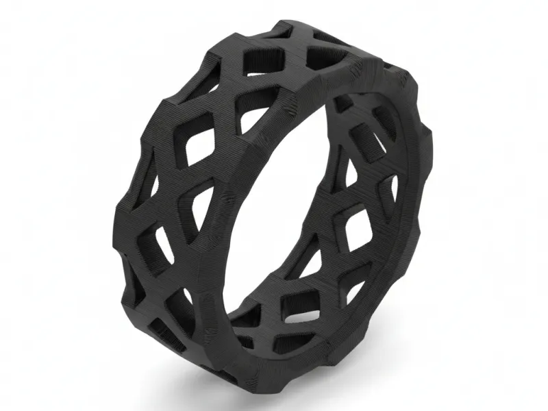 Obsidian Grid Band Ring – Noah0x03