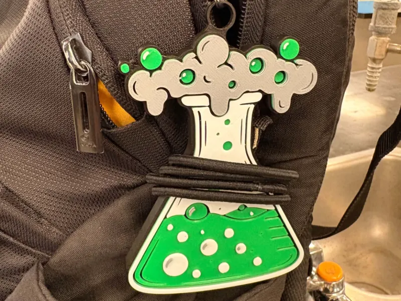 Chemistry Flask Hair Tie Holder – Science Backpack Organizer