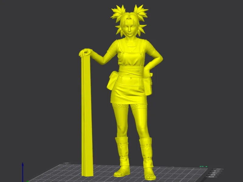 Temari Realistic 3D Model (Naruto) Anime Collectible  Fan Ar