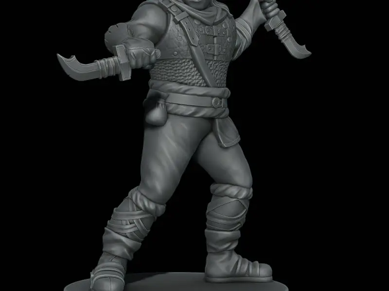 Warrior with daggers