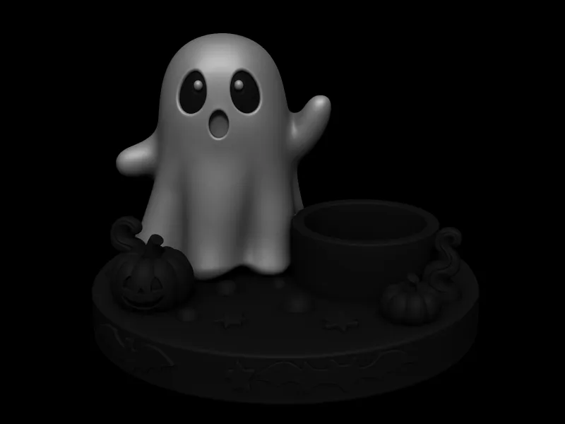 Free Ghost LED Candle Holder STL