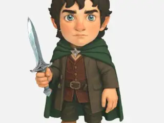Frodo holding Sting