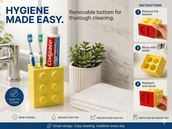 Toothbrush Holder - Home - PLA - 3D printed product