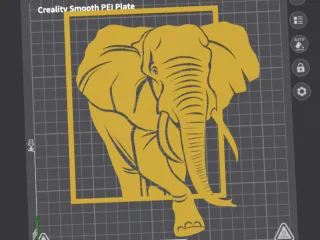 Elefant. Wall panel