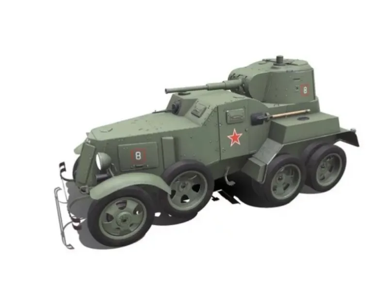 BA-10 Heavy Armored Car 3D Printable Model
