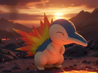 #0155 Cyndaquil – Low Poly Pokémon