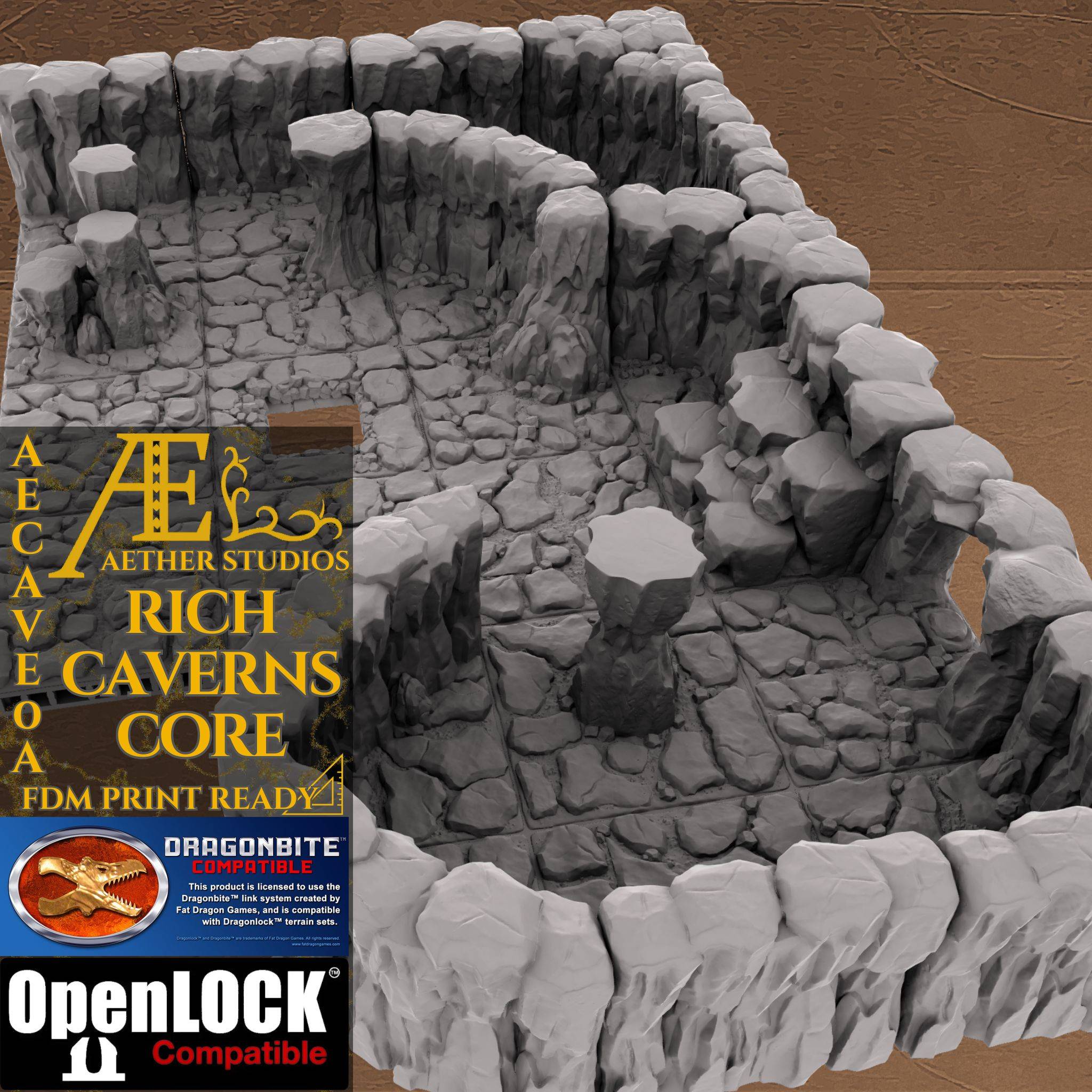 3D Printer Files | 3MF File | AECAVE0A - Rich Caverns Core | Creality Cloud