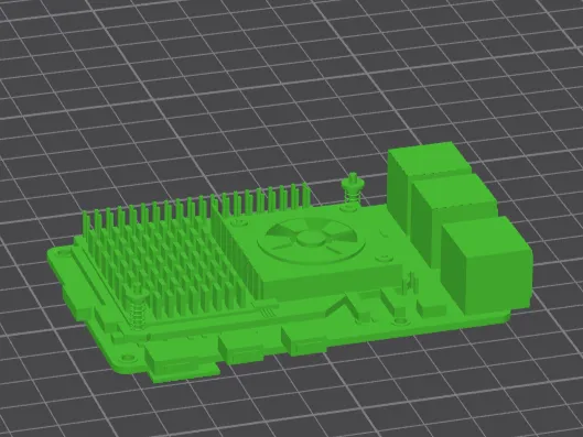 Raspberry Pi 5 and Active Cooler assembled 1:1
