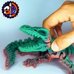 ESQUELETO DE LAGARTO DRAGÃO DE KOMODO FLEXÍVEL 3MF E STL