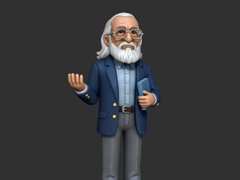 Paulo Reglus Neves cartoon style figurine 3D print model