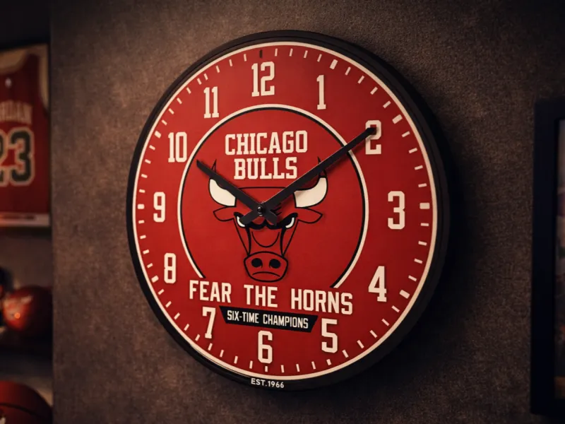 Chicago Bulls Wall Clock Multicolor