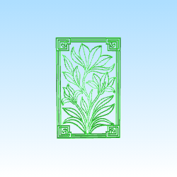 Wall art style art deco flower