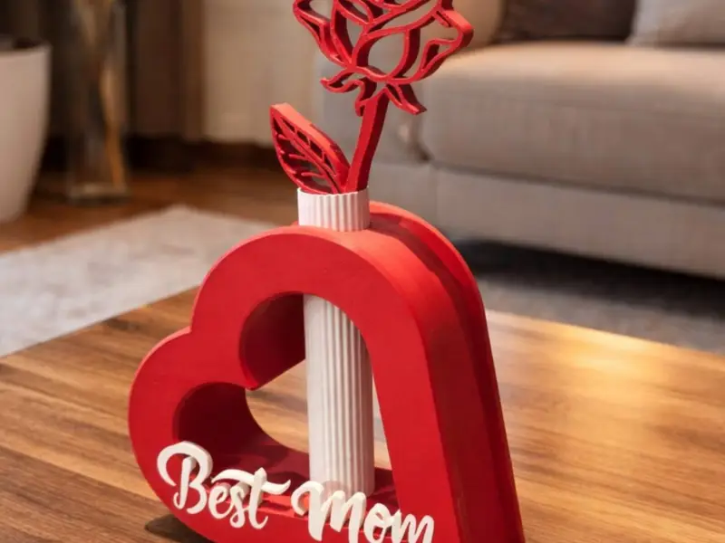 HEART VASE / MOTHERSDAY VASE / BEST MOM / MOM / GIFT
