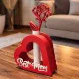 HEART VASE / MOTHERSDAY VASE / BEST MOM / MOM / GIFT