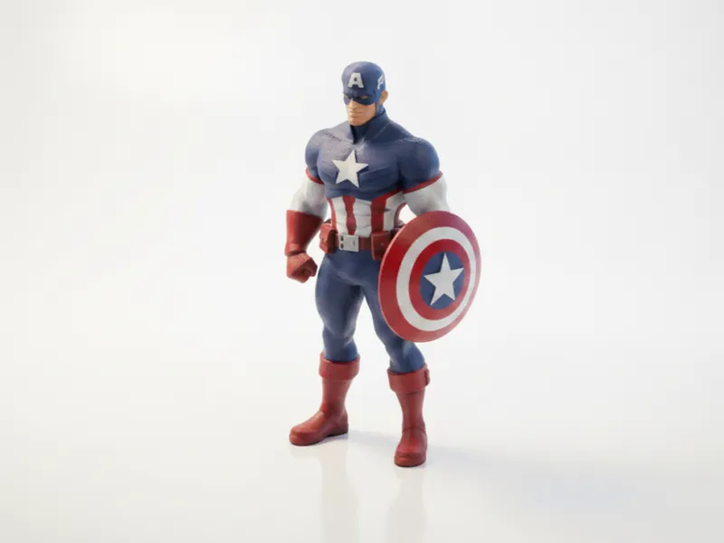Captain America Figurine Marvel 3D-druckbar