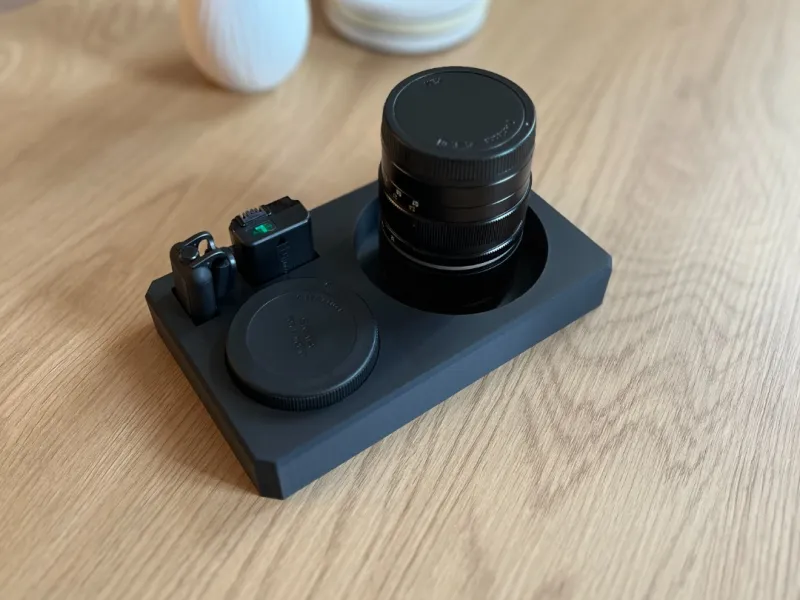 Organizador de Mesa para Lentes de Câmera e Acessórios