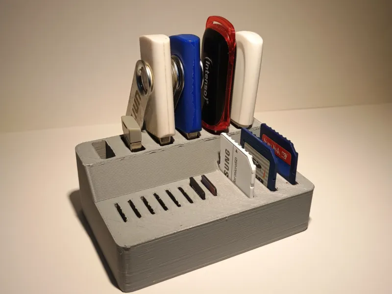 Holder for USB-Stick, MicroSD and SD card