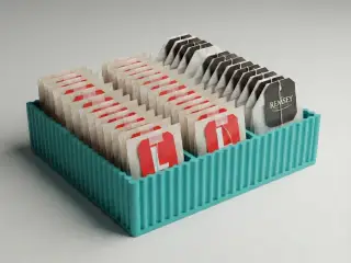 Simple Prametric Wavy Box Tea Bag Organiser
