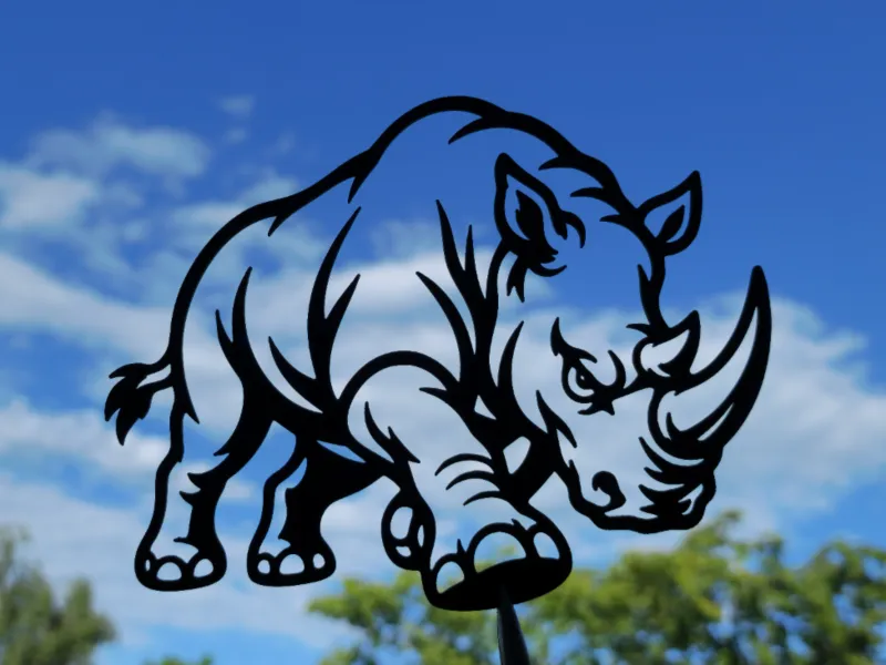Art mural rhinocéros Décoration faune sauvage