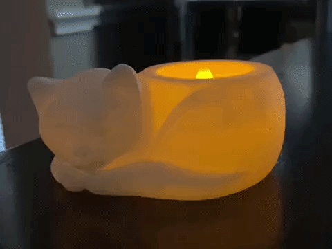 Sleepy Cat Tea Light Holder