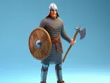 4065 Viking Warrior with Shield and Axe Style Minimalist-0