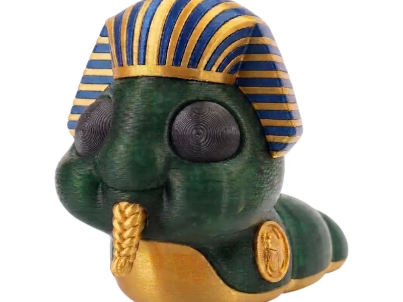 FlexiSlugs Jade Pharaoh - Flexi Articulated Chibi Slug STL